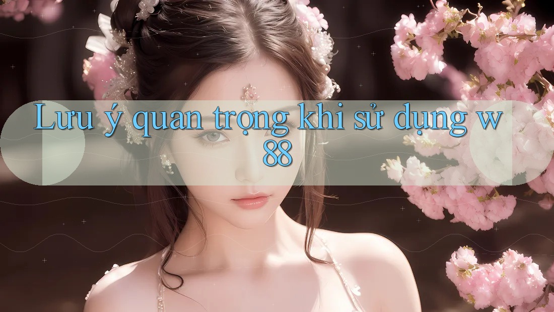 Lưu ý quan trọng khi sử dụng W88
