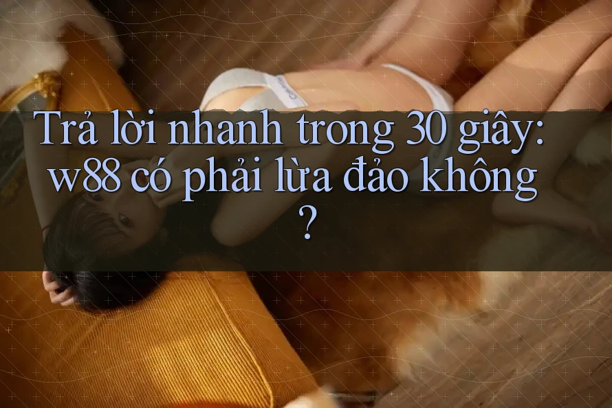 Trả lời nhanh trong 30 giây: w88 có phải lừa đảo không?