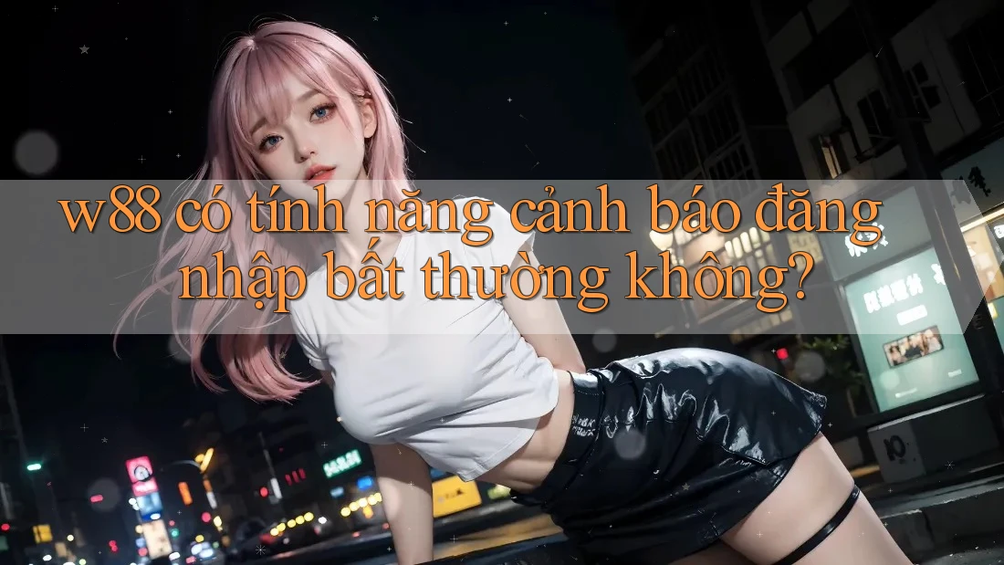w88 có tính năng cảnh báo đăng nhập bất thường không? w88 có tính năng cảnh báo đăng nhập bất thường không?